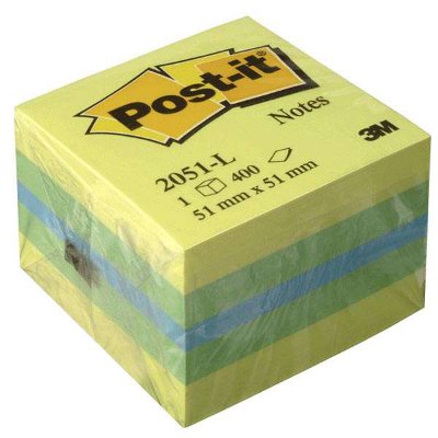 Αυτοκόλλητος κύβος Post-it 51x51mm