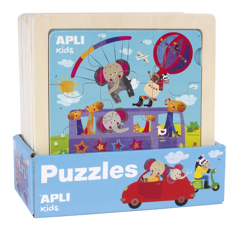 Apli Kids Wooden Puzzle 15x15 9pcs 3+ (15184)