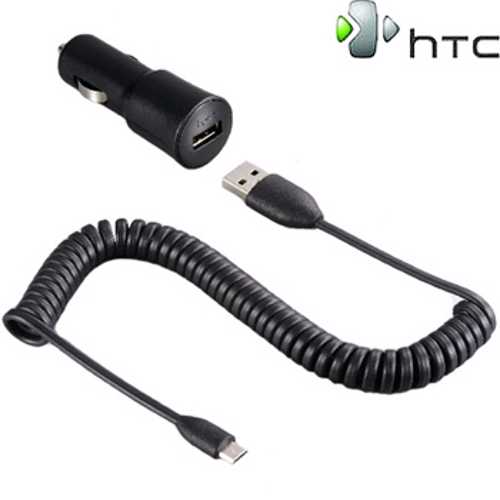 HTC - ORIGINAL CAR CHARGER USB 1A WITH microUSB CABLE
