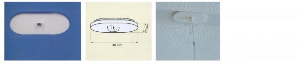 Αυτοκόλλητο κρεμαστάρι πλαστικό οβάλ 40mm (100τεμ)