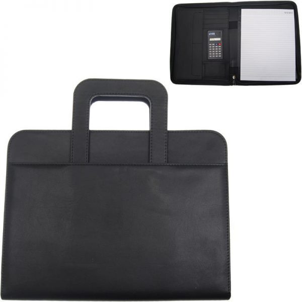 Portfolio-τσάντα με φερμουάρ pvc μαύρο 25