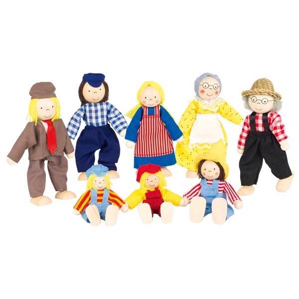Goki σετ οικογένεια αγροτών με 8 κούκλες.