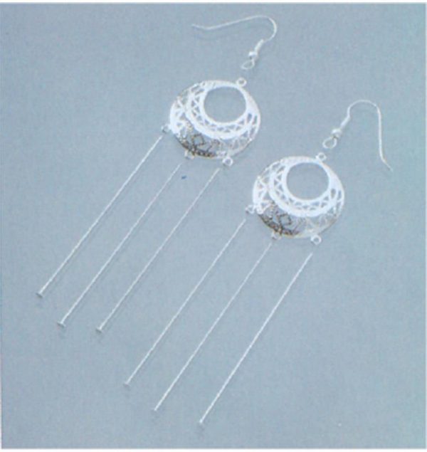 Efco ζευγάρι σκουλαρίκια επαργυρωμένα 25mm.