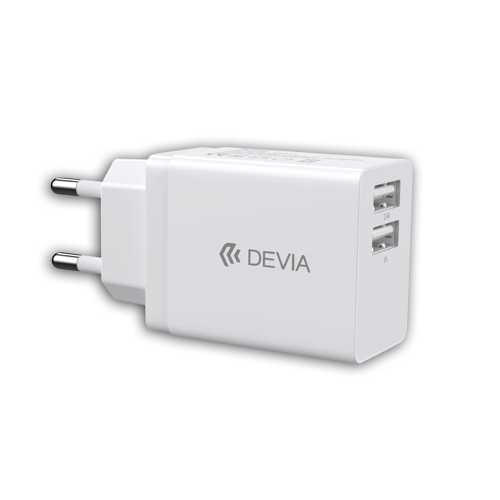 DEVIA Smart Series Dual USB Charger White (EU
