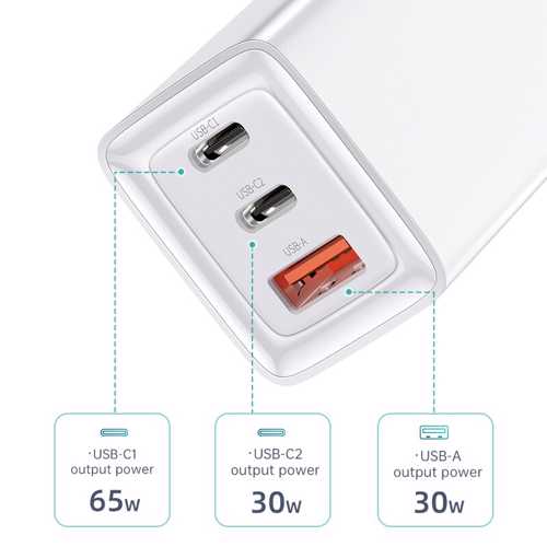 DEVIA Extreme speed GaN PD + QC4.0 Mini quick charger White (EU