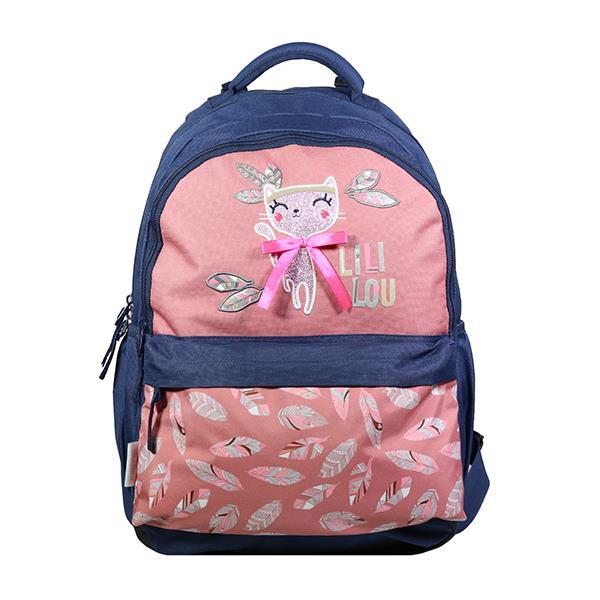 Βagtrotter τσάντα πλάτης Lililou ροζ Υ43x14x30εκ. 37063------2