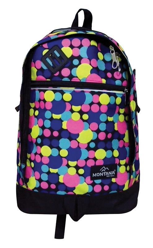 Montana τσάντα πλάτης εφηβική με κύκλους με 1 θήκη 39x27x13εκ. 30705---ΖΒ-2