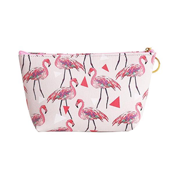 Κασετίνα pu "Flamingo" λευκό-ροζ Y13x22x16εκ. 35948-01---2