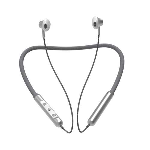 DEVIA mart Series Silicone Neckband Headset Gray Silver
