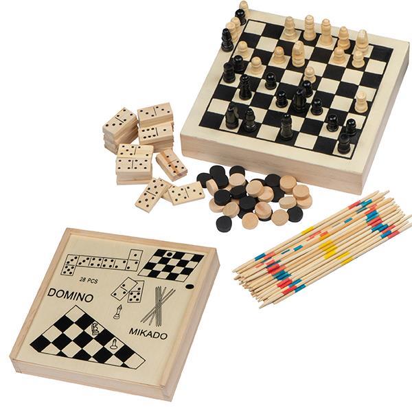 Σετ 4 παιχνιδιών σε ξύλινο κουτί Υ3x16