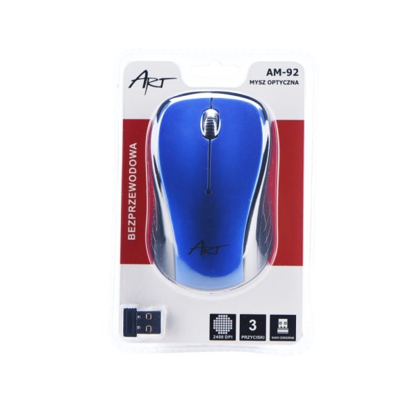 ART-AM-92BL ART AM-92 Optical Wireless Mouse BLUE