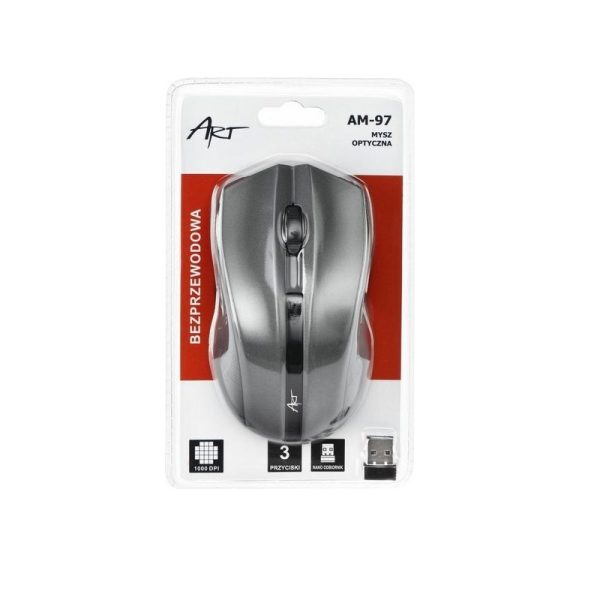 ART-AM-97BK ART AM-97 Optical Wireless Mouse Black