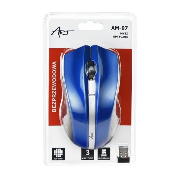 ART-AM-97BL ART AM-97 Optical Wireless Mouse Blue