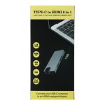 HUB-010c HUB TYPE C adaptor USB 3.0 x 2 / HDMI / VGA / TF / SD / RJ45 gigabit network card / USB-PD