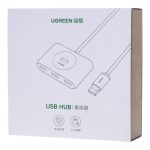 HUB-005 HUB UGREEN 20291 1M USB to x4 USB 3.0 Ports Black