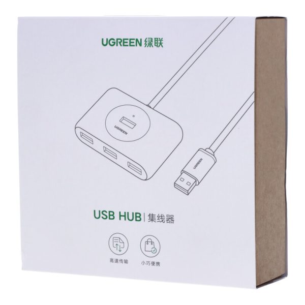 HUB-006 HUB UGREEN 40850 1M USB + Type-C to x4 USB 3.0 Ports Black