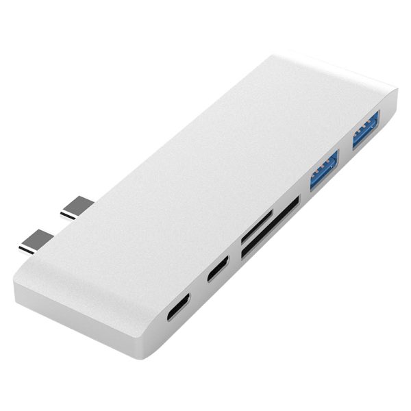 HUB-002 Macbook Pro HUB adaptor USB 3.0 / USB-PD / Type-C / TF / SD