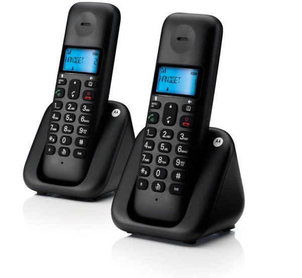 T302BK Motorola T302 Μαύρο (Ελληνικό Μενού) Διπλό ασύρματο τηλέφωνο με ανοιχτή ακρόαση