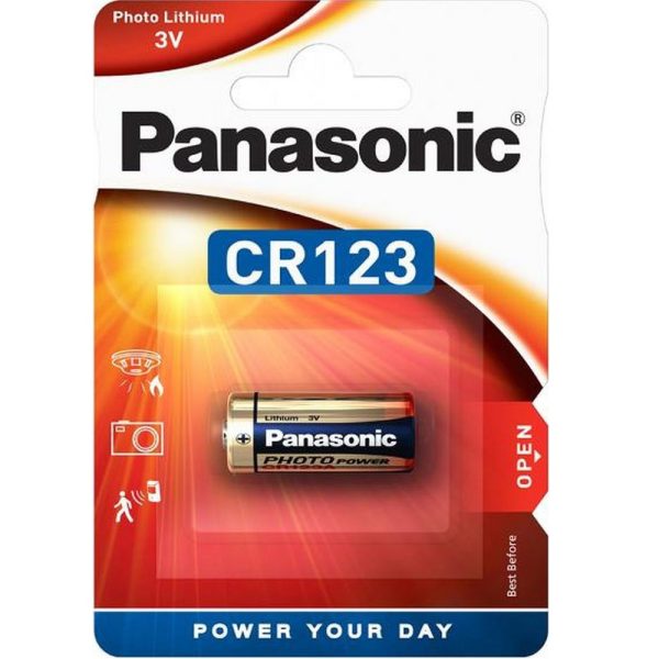 PA-CR123 Panasonic Photo Power Μπαταρία Λιθίου CR123 3V 1τμχ