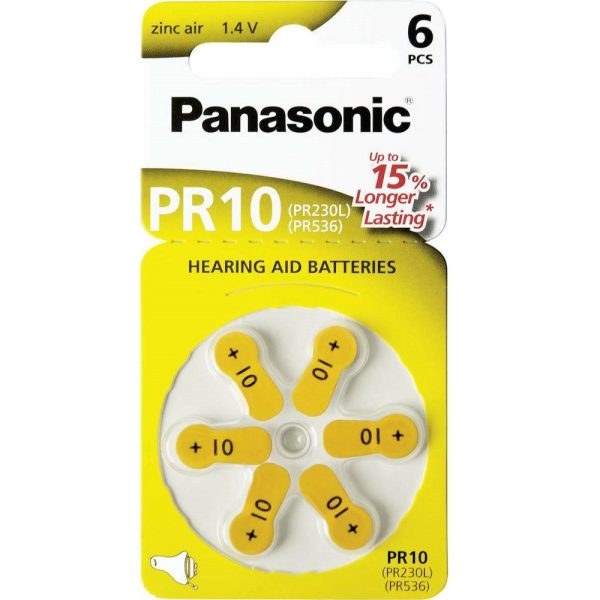 PA-ZA10 Panasonic Μπαταρίες Ακουστικών Βαρηκοΐας 10 1.4V 6τμχ