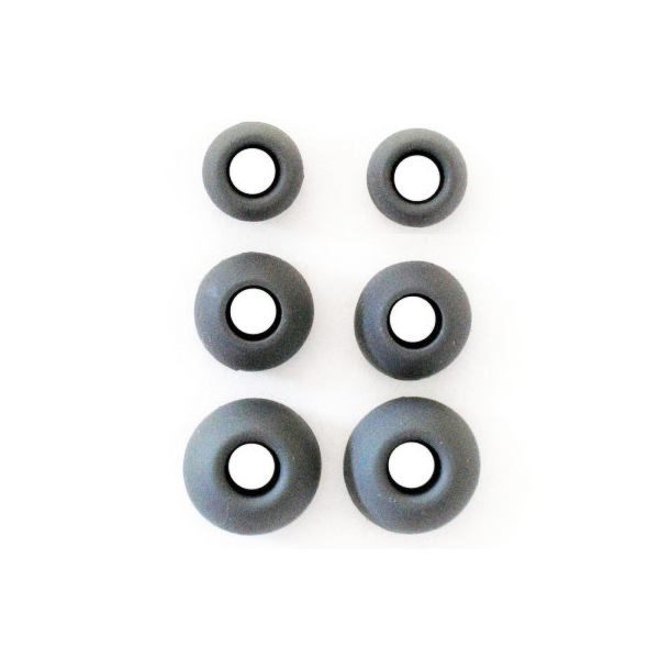 MA3102BK Rubbers for Earphones (3 Size in Set) Black