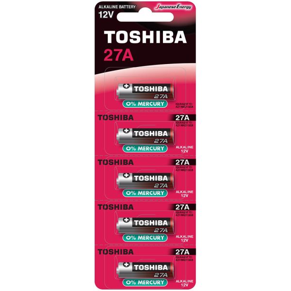 TO-27A-B5 TOSHIBA 27A 12V ΑΛΚΑΛΙΚΗ ΜΠΑΤΑΡΙΑ Καρτέλα 5 τεμ