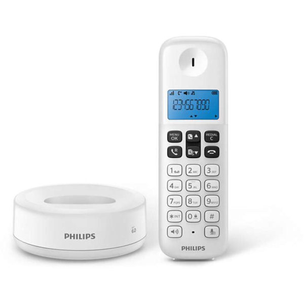 PH-D1611W Philips D1611W/GRS ’σπρο Ασύρματο τηλέφωνο ανοιχτή ακρόαση