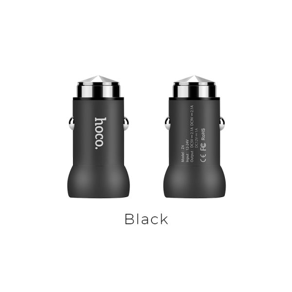 HOC-Z4-BK HOCO - Z4 CAR CHARGER SINGLE QC2.0  CHARGER 2