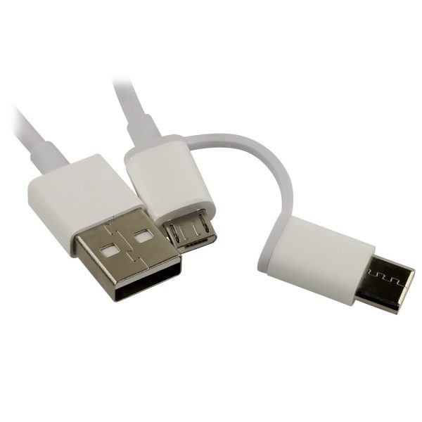 XIA-SJV4083TY XIAOMI Regular USB to Type-C / micro USB Cable 0.3m White