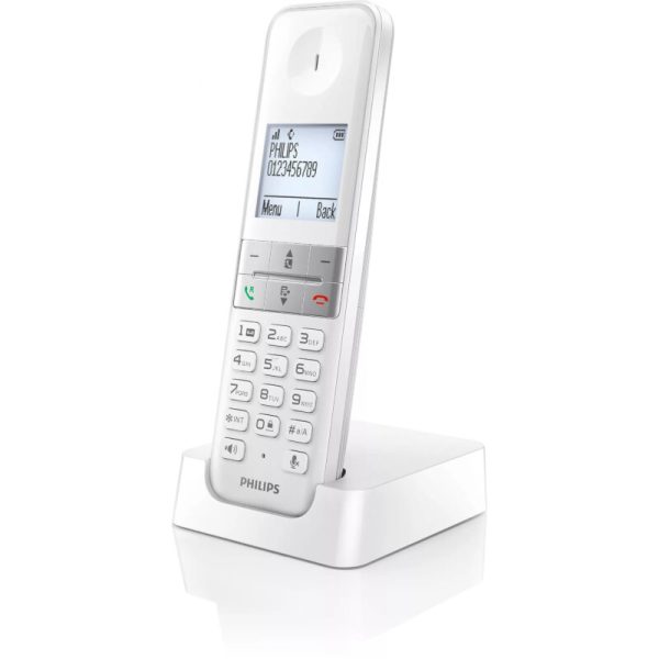PH-D4701W Philips D4701W/GRS Λευκό (Ελληνικό Μενού) Ασύρματο τηλέφωνο με ανοιχτή ακρόαση
