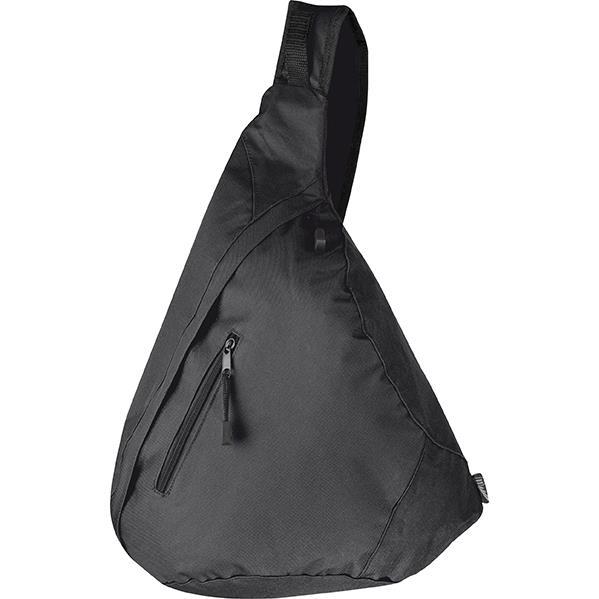 Τσάντα πλάτης χιαστί μαύρη Υ50x26x16εκ.