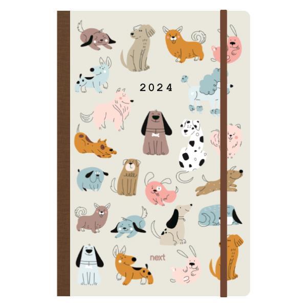 Next ημερολόγιο 2024 Trends ημερήσιο flexi με λάστιχο 12x17εκ. Dogs