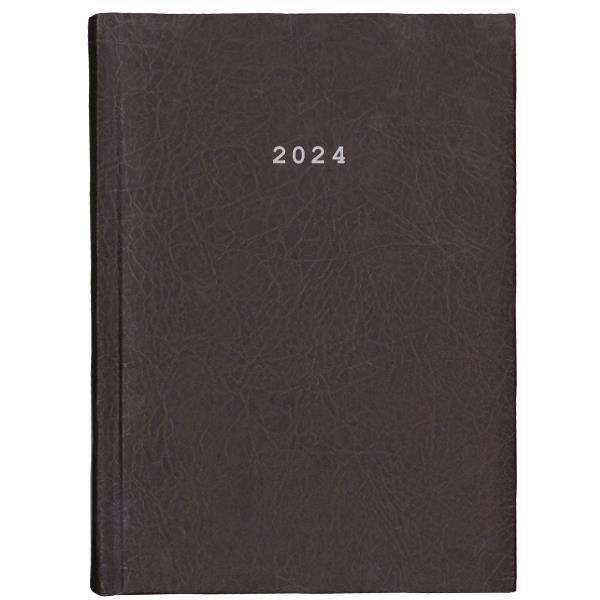 Next ημερολόγιο 2024 old leather ημερήσιο δετό καφέ σκούρο 14x21εκ.