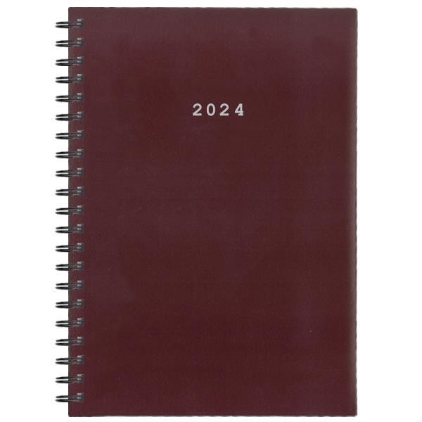 Next ημερολόγιο 2024 basic xl ημερήσιο σπιράλ μπορντώ 21x29εκ.