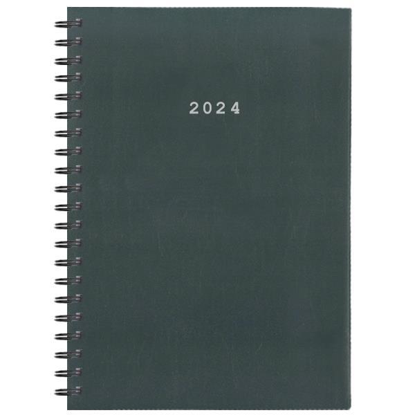 Next ημερολόγιο 2024 basic ημερήσιο σπιράλ γκρι 17x25εκ.