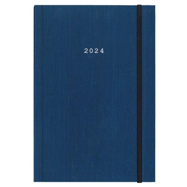 Next ημερολόγιο 2024 fabric ημερήσιο δετό μπλε με λάστιχο 14x21εκ.