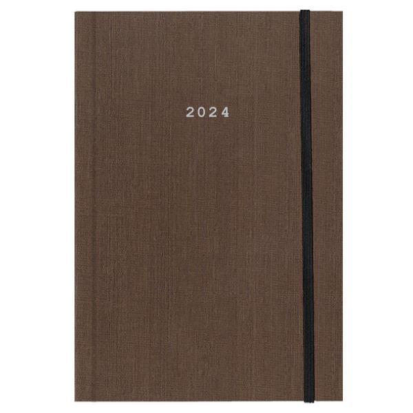 Next ημερολόγιο 2024 fabric ημερήσιο δετό καφέ με λάστιχο 17x25εκ.