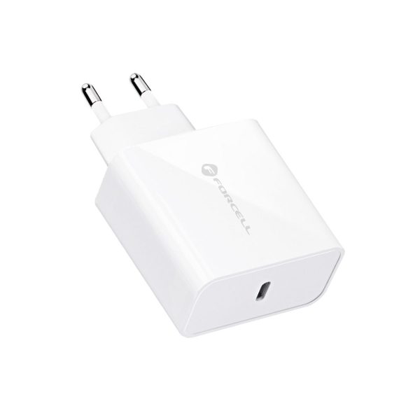 FOCH-040962 Travel Charger Forcell USB type C socket - 3A PD Quick Charge 4.0 function (45W)