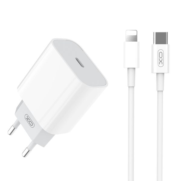 XO-L77i-W XO - L77 wall charger PD 20W USB-C + Lightning cable white
