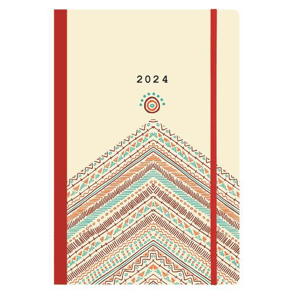 Next ημερολόγιο 2024 Trends ημερήσιο flexi με λάστιχο 12x17εκ. Boho style