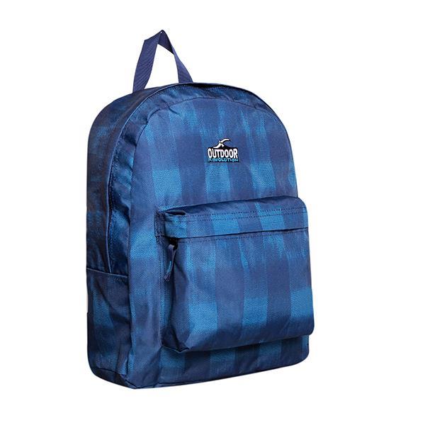 KALGAV τσάντα πλάτης "Blue squares" με 3 θήκες Υ41