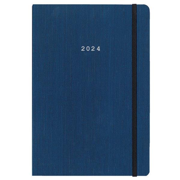 Next ημερολόγιο 2024 fabric ημερήσιο flexi μπλε με λάστιχο 17x25εκ.