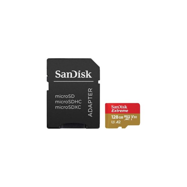 SanDisk Extreme microSDXC 128GB + SD Adapter + 1 year Rescue