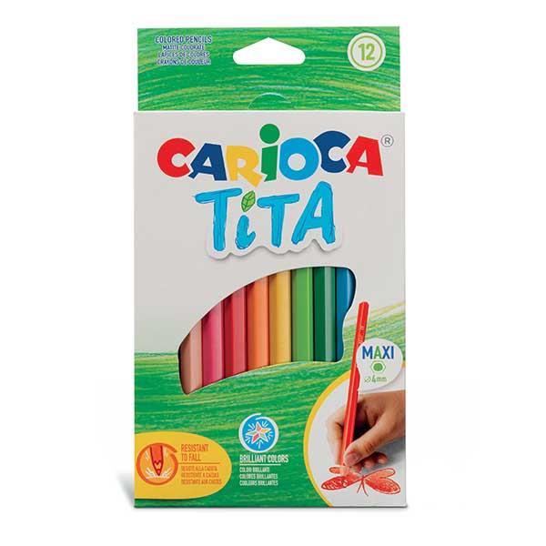 Carioca Tita Erasable maxi ξυλομπογιές με 12 χρώματα