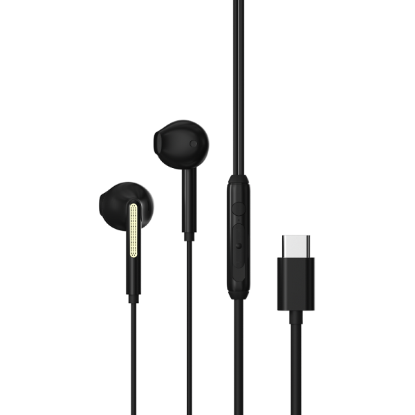 DVHF-379796 DEVIA wired earphones Kintone A1 Digital USB-C (Type-C) HANDS FREE Black