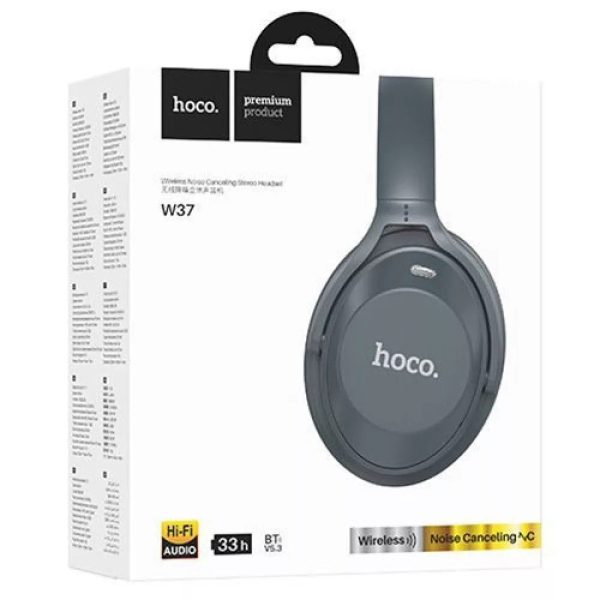 HOC-W37-SB HOCO - W37 headset bluetooth Sound Active Noise Reduction ANC smoky blue