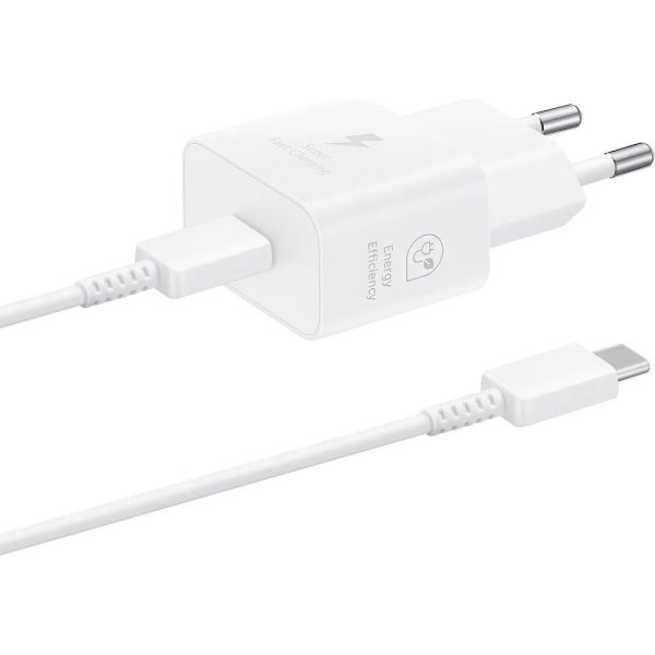 SAM-EPT2510XWE SAMSUNG - ORIGINAL USB-C Fast Travel Charger 25W White WITH TYPE-C CABLE