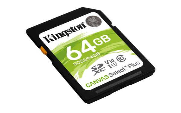 KINGSTON Memory Card Secure Digital Canvas Select Plus SDS2/64GB