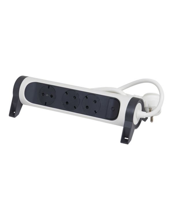 Legrand SurgeArrest 3 Outlets 1.5m Cable  White/Grey Rotating