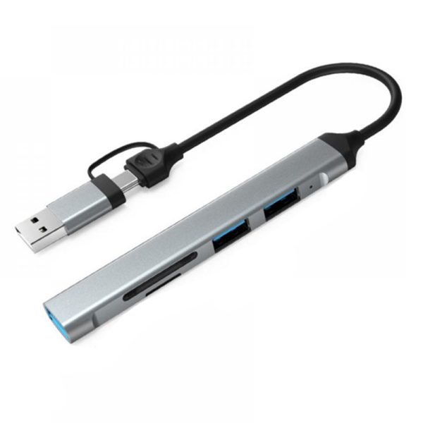 MA6167 HC-77A 5 in 1 Type-C/USB to USB3.0 / USB2.0 / SD / TF Hub Docking Station for Laptop